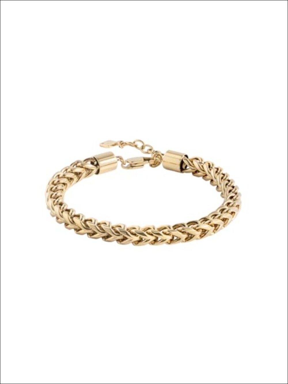Women's Wheat Chain Link Bracelet 6.25" + 1.75" Extender Nickel-Free Gold